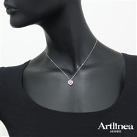 Necklace Artlinea Woman in White Gold Rubino 0.55 Ct CD346/RU-LB - CD346/RU-LB